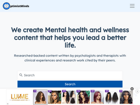 'optimistminds.com' screenshot