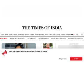 'timesofindia.com' screenshot