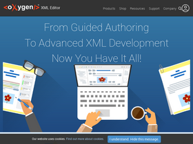 'oxygenxml.com' screenshot