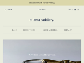atlantasaddlery.com homepage screenshot