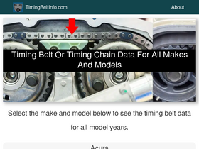 'timingbeltinfo.com' screenshot