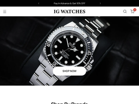 IG Watches homepage screenshot