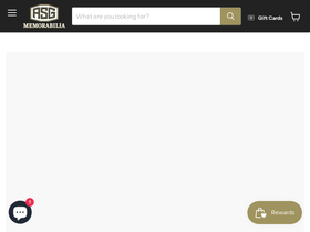 asgmemorabilia.com homepage screenshot