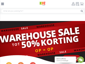 Kidzstore homepage screenshot