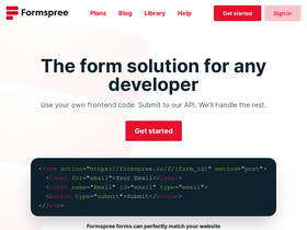 'formspree.io' screenshot