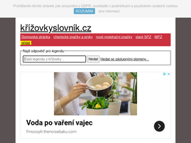 'krizovkyslovnik.cz' screenshot