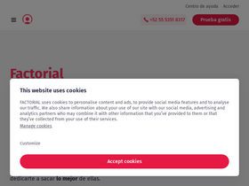 'factorial.mx' screenshot
