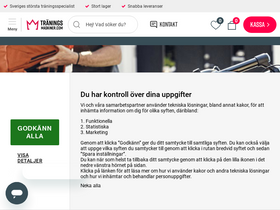 'traningsmaskiner.com' screenshot
