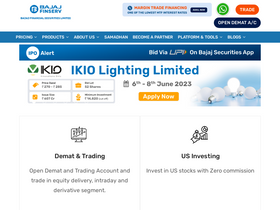 'bajajfinservsecurities.in' screenshot