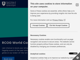 'rcog.org.uk' screenshot