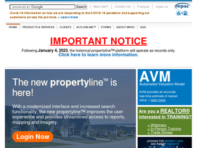 'propertyline.ca' screenshot