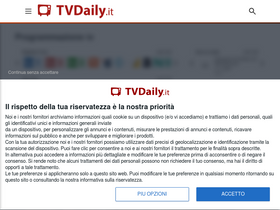 'tvdaily.it' screenshot