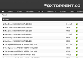 'oxtorrent.co' screenshot
