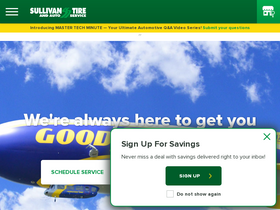 'sullivantire.com' screenshot