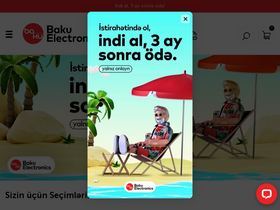 'bakuelectronics.az' screenshot