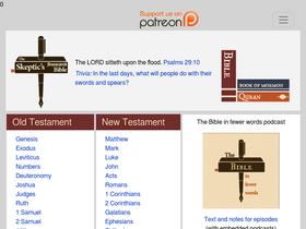 'skepticsannotatedbible.com' screenshot