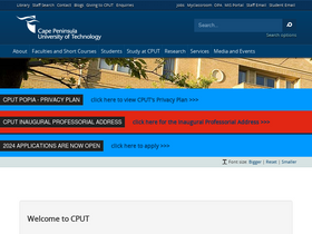 'cput.ac.za' screenshot