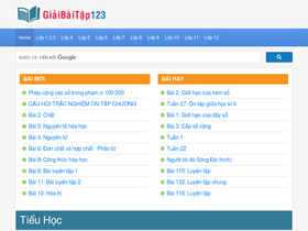 'giaibaitap123.com' screenshot
