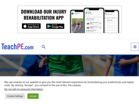 'teachpe.com' screenshot