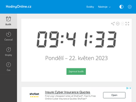 'hodinyonline.cz' screenshot