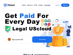 'uscloudminer.com' screenshot