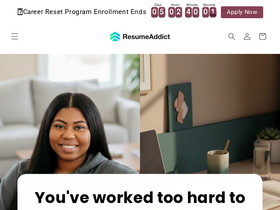 resumeaddict.com homepage screenshot