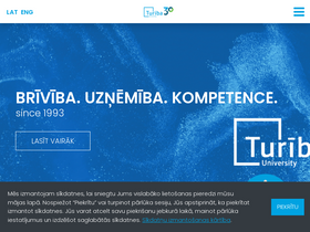 'turiba.lv' screenshot
