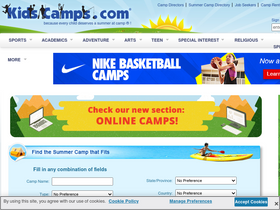 'kidscamps.com' screenshot