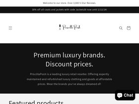 priscillaposh.com homepage screenshot