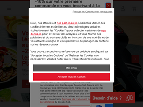 'tefal.fr' screenshot