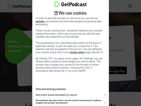 'getpodcast.com' screenshot