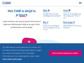 'caw.be' screenshot