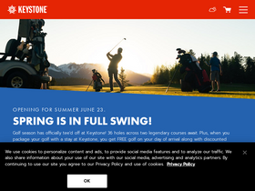 'keystoneresort.com' screenshot