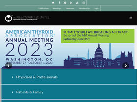 'thyroid.org' screenshot