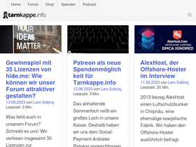 'tarnkappe.info' screenshot