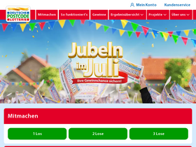 'postcode-lotterie.de' screenshot