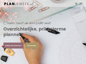 Planjeweek homepage screenshot