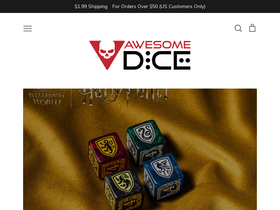 'awesomedice.com' screenshot