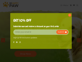 behappypaw.com homepage screenshot