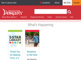 'tulsalibrary.org' screenshot
