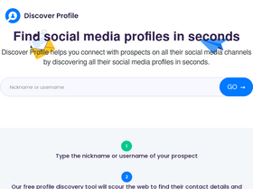 'discoverprofile.com' screenshot