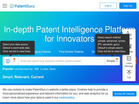 'patentguru.com' screenshot