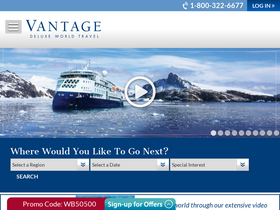 'vantagetravel.com' screenshot