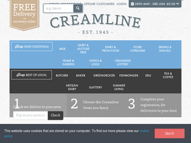 'creamline.co.uk' screenshot