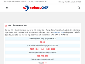 'soicau247.blog' screenshot