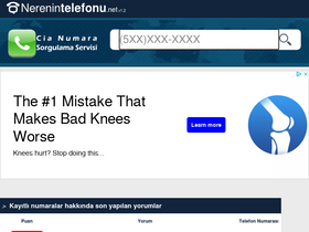 'nerenintelefonu.net' screenshot
