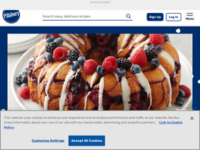 'pillsbury.com' screenshot