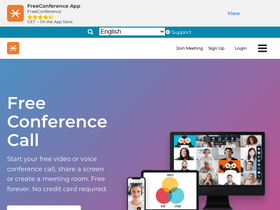 'freeconference.com' screenshot