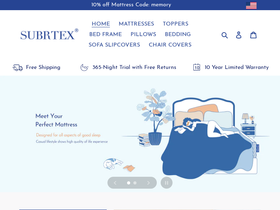Subrtex Official Store homepage screenshot