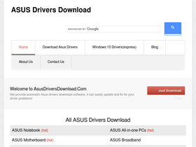 'asusdriversdownload.com' screenshot
